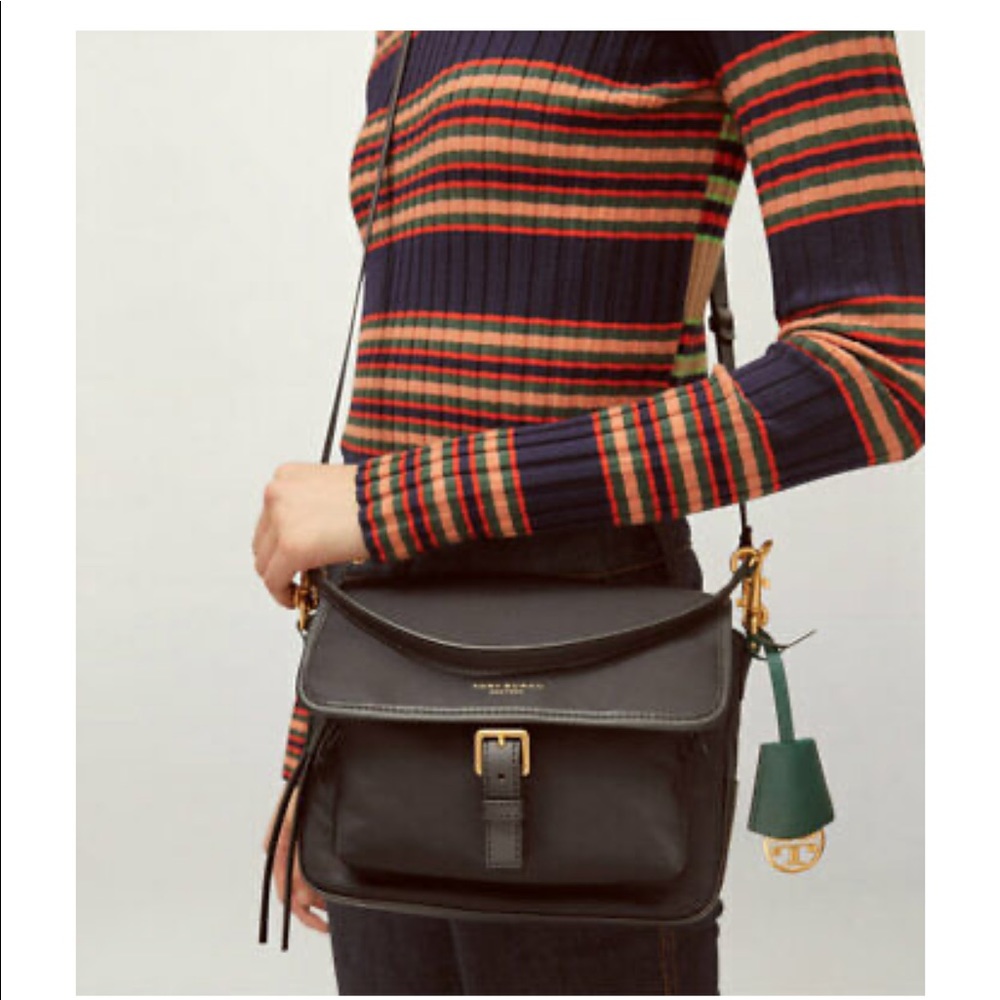 Tory Burch Perry nylon crossbody black, used once.